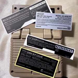 Various Game Boy Labels (Pocket, Color, Advance, SP)