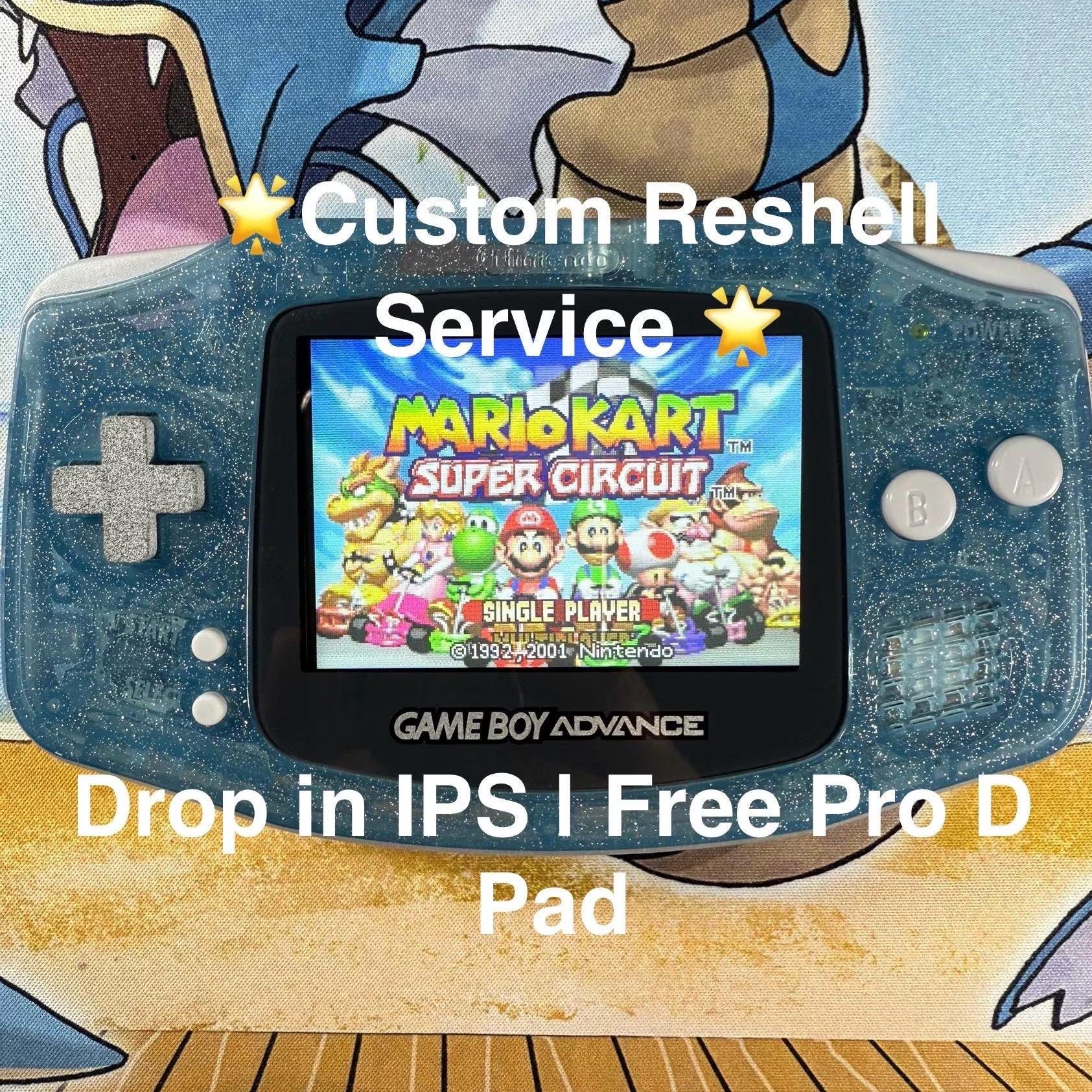 Custom Game Boy Advance Reshell Service: IPS Screen, Custom Color Shell