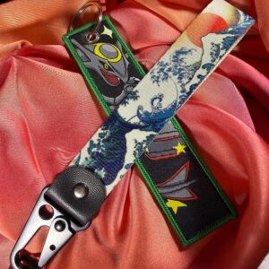 Wave Key Strap - Rising Sun Woven Fabric